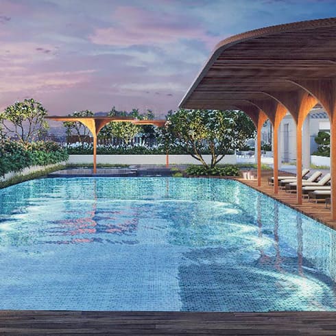 Godrej Upavan Thane | Spend a calm evening by the swimming pool to wash away your day's stress